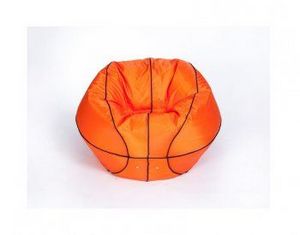 Кресло-мешок Баскетбольный мяч большой оранжево-черное в Берёзовском - berezovskiy.ok-mebel.com | фото